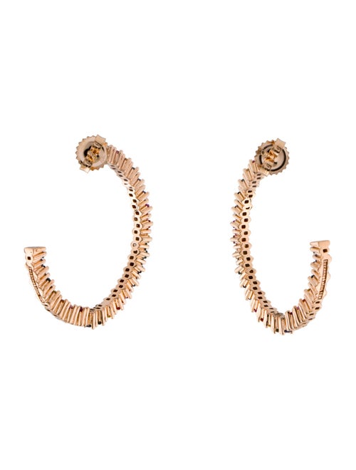 Suzanne Kalan 18K Sapphire & Ruby Rainbow Inside-Out Hoop Earrings