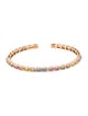 Suzanne Kalan 18K Sapphire & Diamond Rainbow Thin Mix Bangle