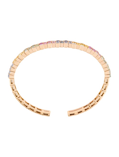 Suzanne Kalan 18K Sapphire & Diamond Rainbow Thin Mix Bangle