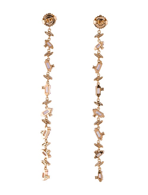 Suzanne Kalan Sapphire & Diamond Fireworks Rainbow Scattered Linear Drop Earrings