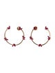 Suzanne Kalan 18K 2.15ctw Ruby & Diamond Open Circle Hoop Earrings