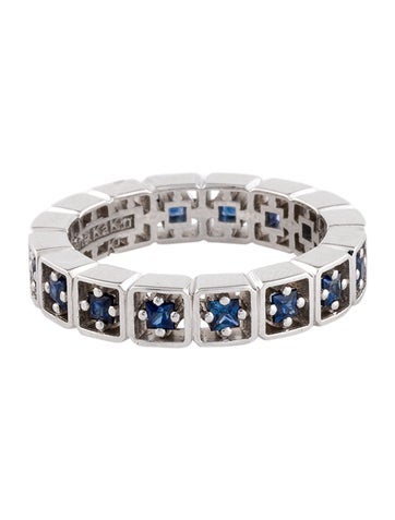 Suzanne Kalan Band 18K Sapphire Inlay Eternity 6.25