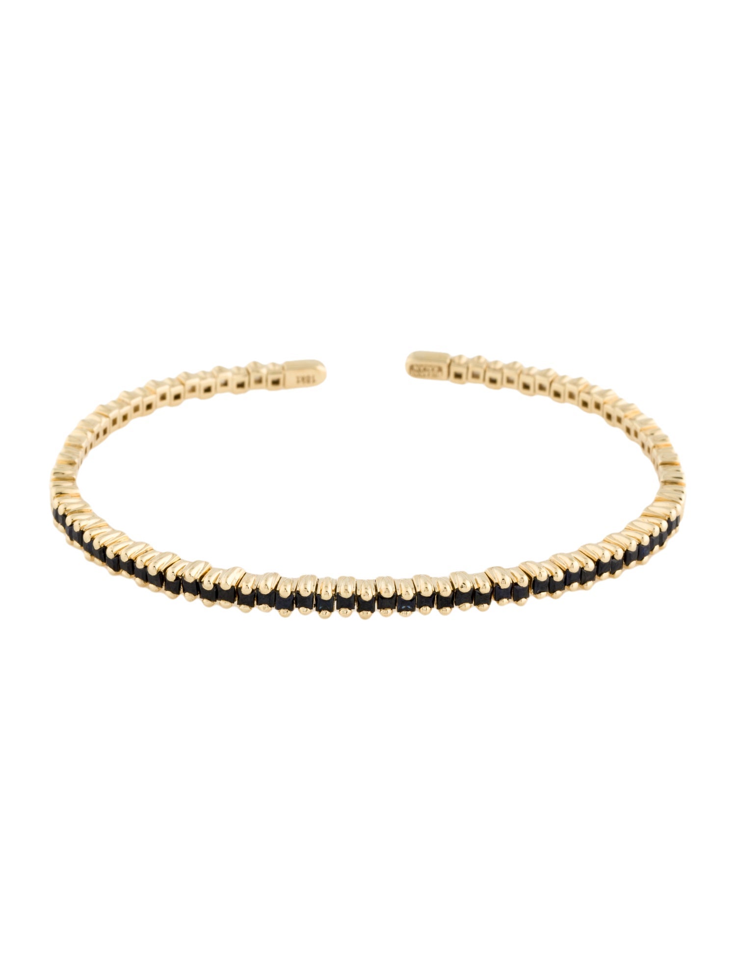 Suzanne Kalan 18K 1.15ctw Sapphire Mini Cuff Bracelet