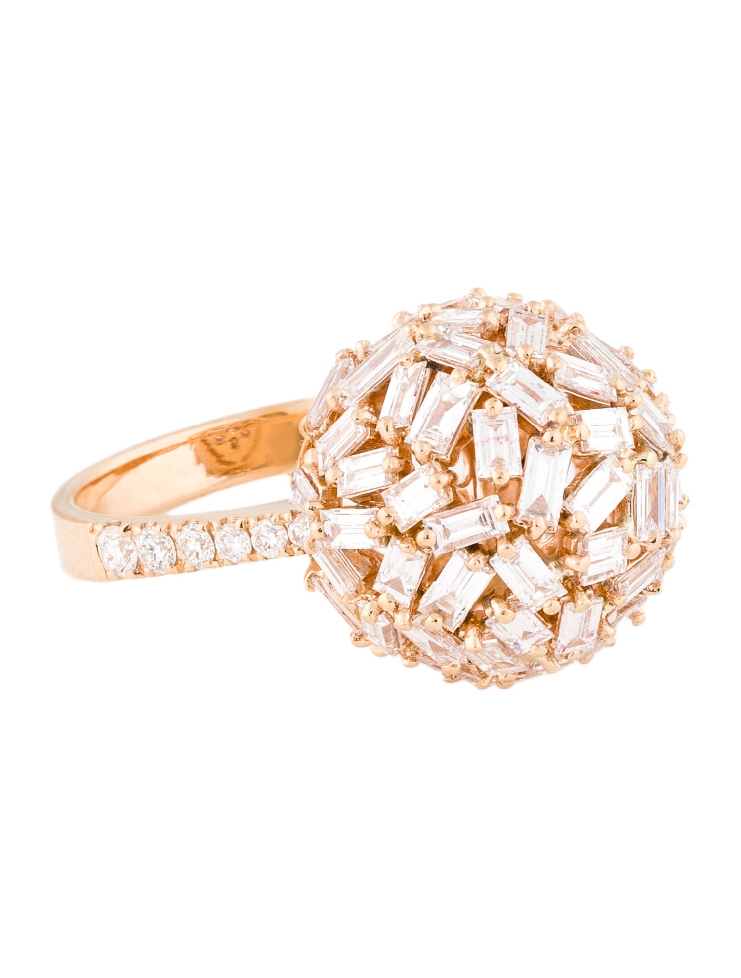 Suzanne Kalan 18K 4.02ctw Diamond Ball Cocktail Ring