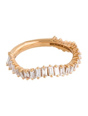 Suzanne Kalan Band 18K 1.54ctw Diamond Wave 6.25