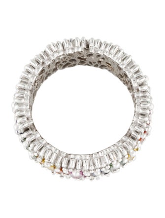 Suzanne Kalan 18K 2.35ctw Diamond & Sapphire Triple Stack Eternity Band