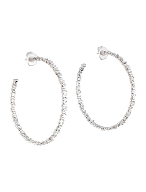 Suzanne Kalan 18K 3.18ctw Diamond Inside-Out Hoop Earrings