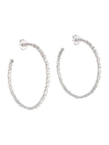 Suzanne Kalan Hoop 18K 3.18ctw Diamond Inside-Out Earrings