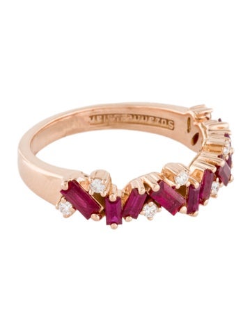 Suzanne Kalan Band 18K Ruby & Diamond Frenzy 6.75