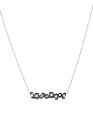 Suzanne Kalan Pendant Necklace 18K Diamond Bar