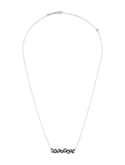 Suzanne Kalan 18K Diamond Bar Pendant Necklace