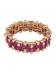 Suzanne Kalan 18K 3.98ctw Ruby & Diamond Eternity Band