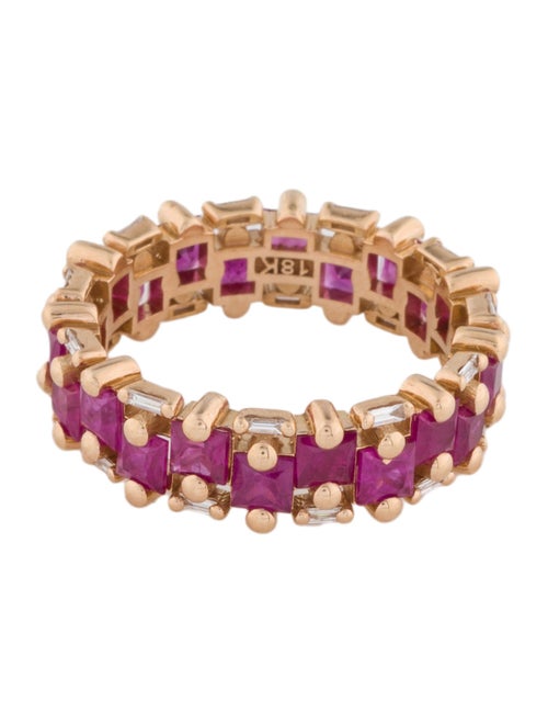 Suzanne Kalan 18K 3.98ctw Ruby & Diamond Eternity Band