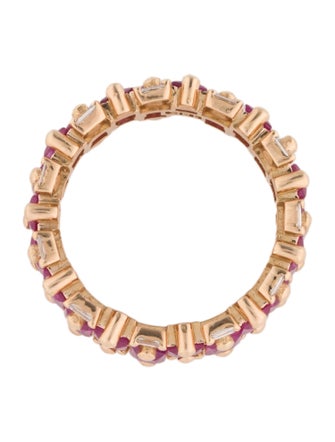 Suzanne Kalan 18K 3.98ctw Ruby & Diamond Eternity Band