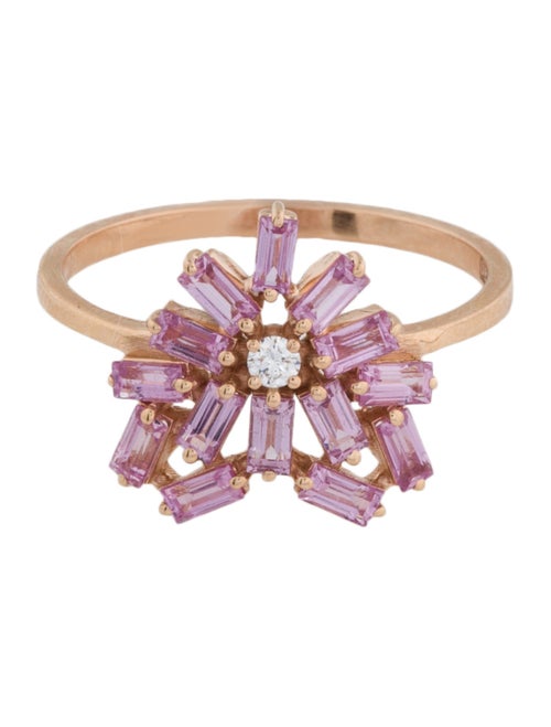 Suzanne Kalan 18K 1.00ctw Sapphire & Diamond Small Curved Cocktail Ring