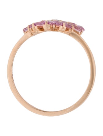 Suzanne Kalan 18K 1.00ctw Sapphire & Diamond Small Curved Cocktail Ring