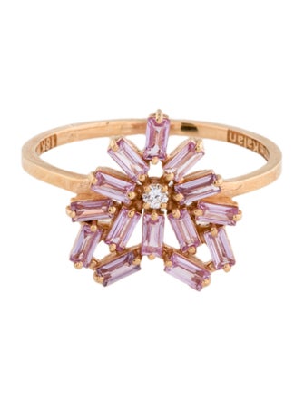 Suzanne Kalan 18K Sapphire & Diamond Small Curved Cocktail Ring