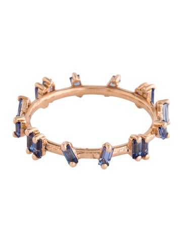 Suzanne Kalan Band 18K Sapphire Barbwire Ring 7.5