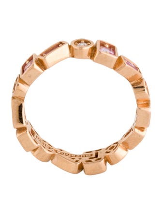 Suzanne Kalan 18K 1.02ctw Sapphire & Diamond Inlay Zigzag Eternity Band