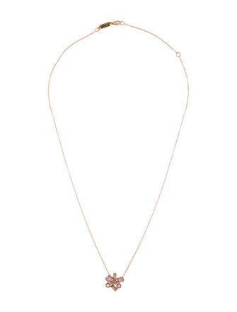 Suzanne Kalan 18K Sapphire & Diamond Inlay Midi Cluster Pendant Necklace