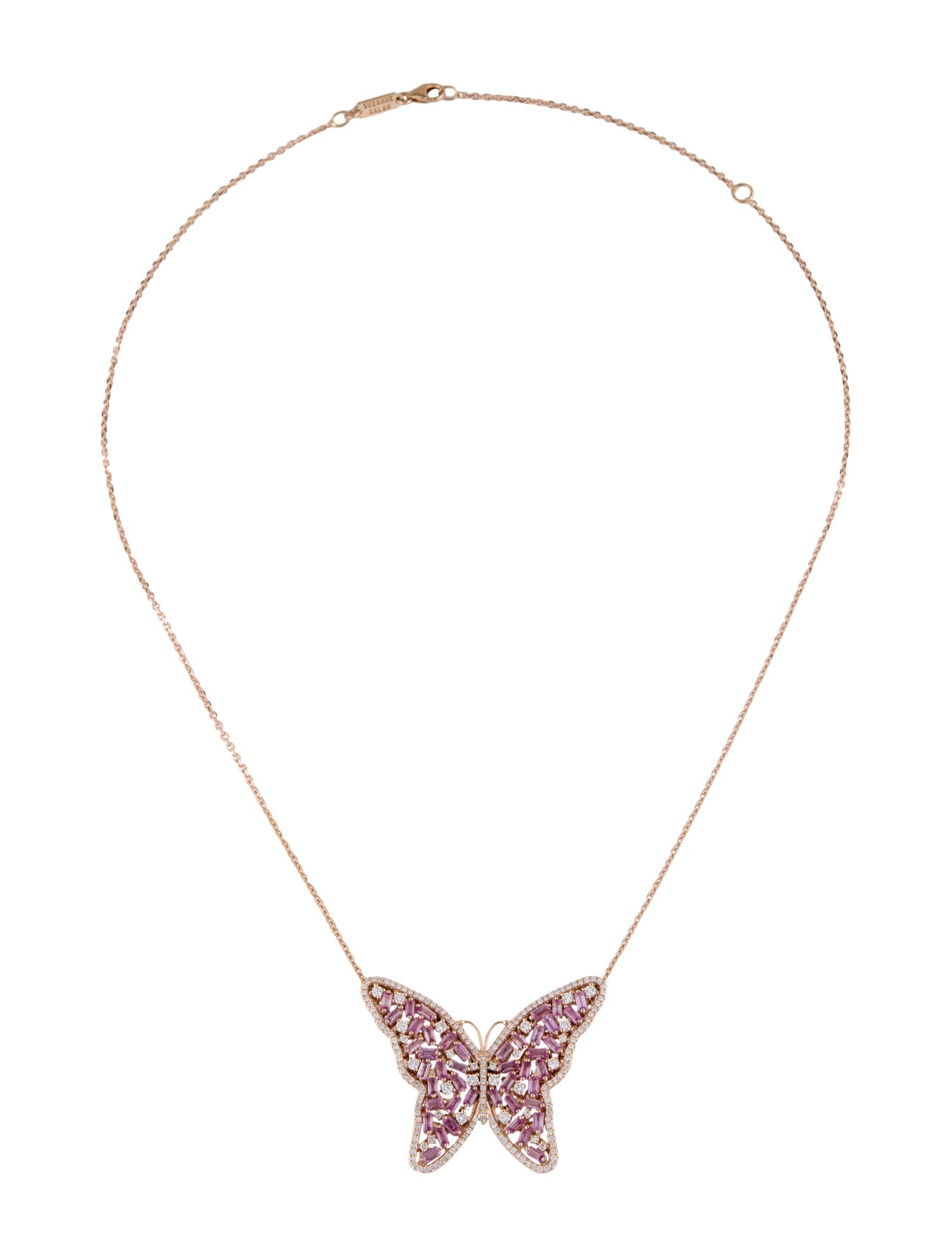 Suzanne Kalan 18K Sapphire & Diamond Fireworks Butterfly Pendant Necklace