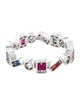 Suzanne Kalan 18K Sapphire, Ruby, & Diamond Zig Zag Inlay Band