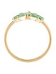 Suzanne Kalan 18K Emerald & Diamond Small Curved Heart Ring