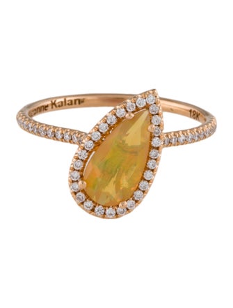 Suzanne Kalan 18K Opal & Diamond Cocktail Ring