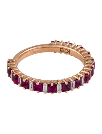 Suzanne Kalan 18K Ruby & Diamond Band