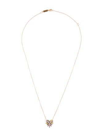 Suzanne Kalan 18K Sapphire & Diamond Small Heart Pendant Necklace