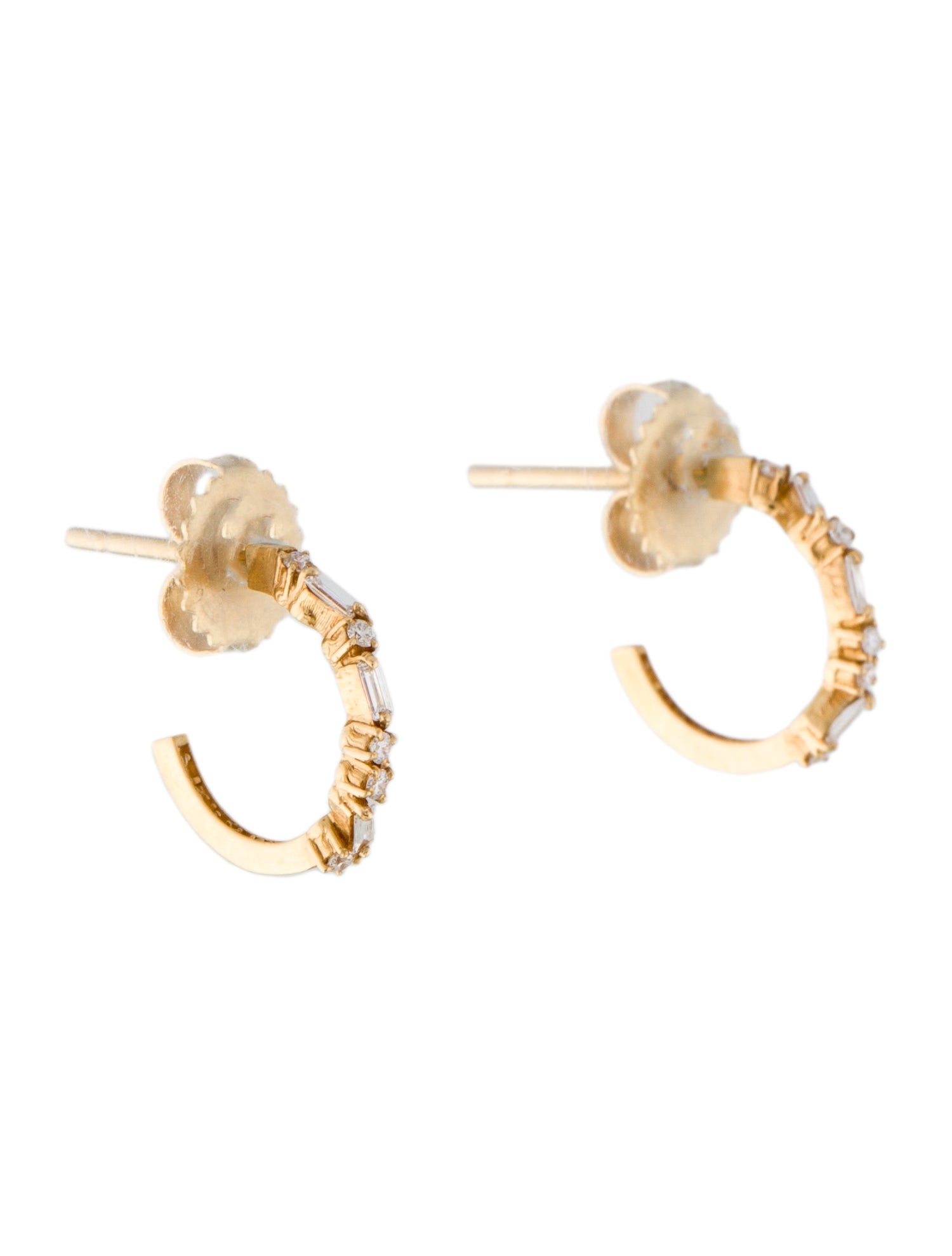 Suzanne Kalan 18K Diamond Hoop Earrings