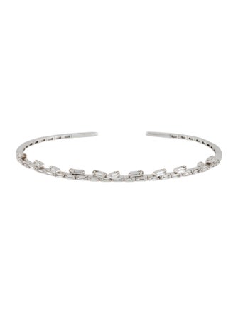 Suzanne Kalan 18K Diamond Dangling Flex Cuff Bracelet