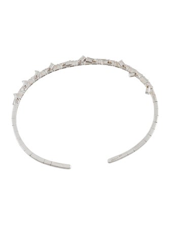 Suzanne Kalan 18K Diamond Dangling Flex Cuff Bracelet