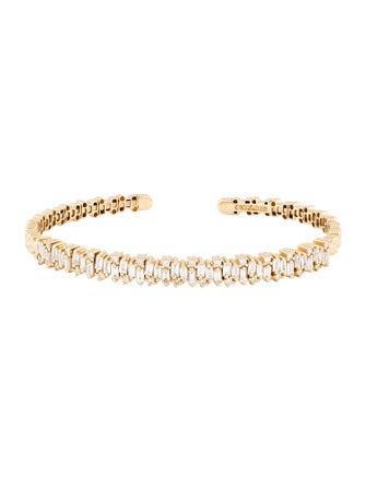 Suzanne Kalan 18K Diamond Classic Shimmer Bangle