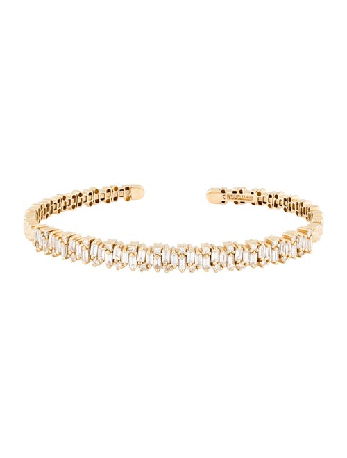 Suzanne Kalan 18K Diamond Classic Shimmer Bangle