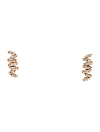 Suzanne Kalan 18K Diamond Classic Bar Studs