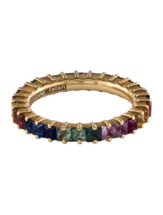 Suzanne Kalan 18K 3.19ctw Sapphire Rainbow Eternity Band