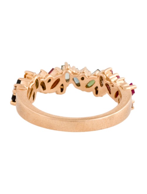 Suzanne Kalan 18K Multistone & Diamond Frenzy Pastel Half Band Ring