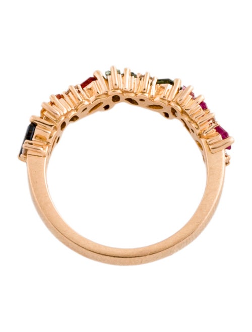 Suzanne Kalan 18K Multistone & Diamond Frenzy Pastel Half Band Ring