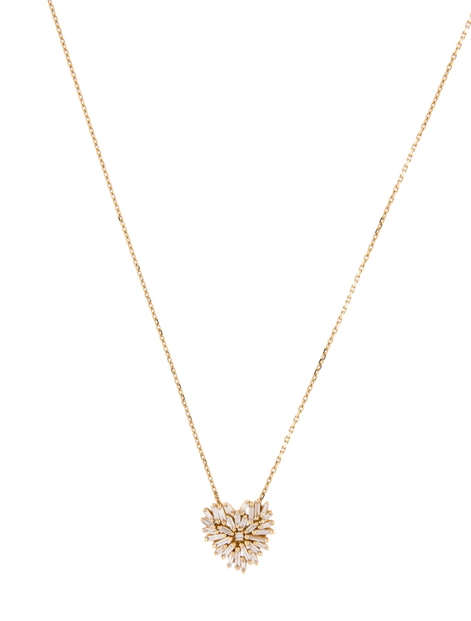 Suzanne Kalan 18K Diamond Heart Pendant Necklace