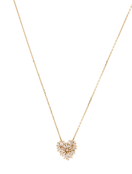 Suzanne Kalan 18K Diamond Heart Pendant Necklace
