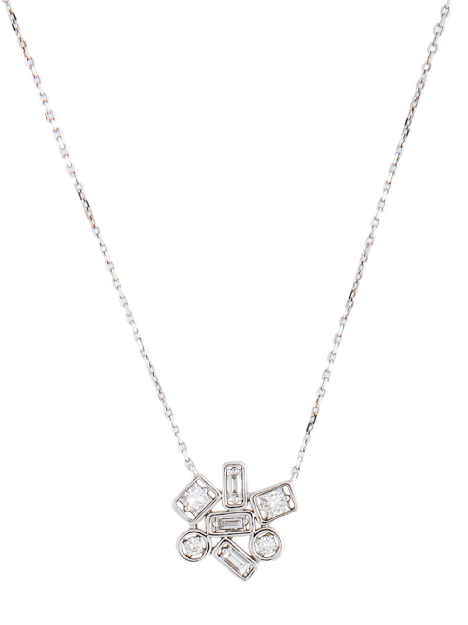 Suzanne Kalan 18K Diamond Inlay Cluster Pendant