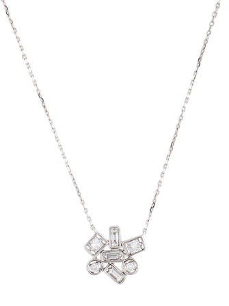 Suzanne Kalan 18K Diamond Inlay Cluster Pendant