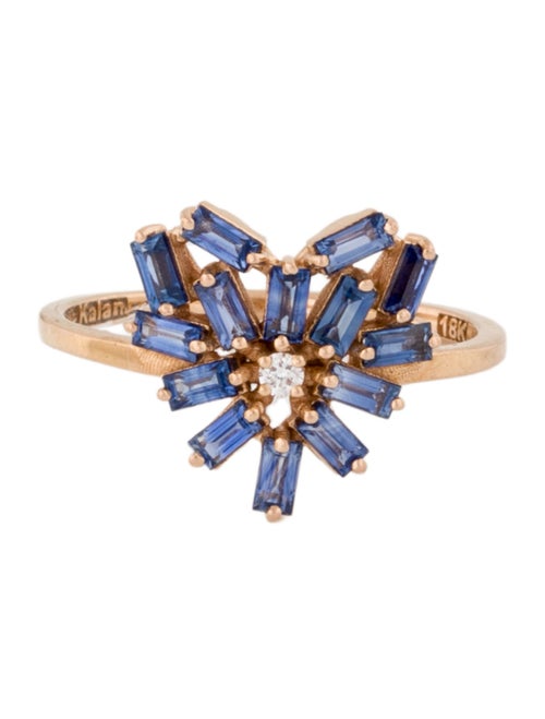 Suzanne Kalan 18K Sapphire & Diamond Small Curved Cocktail Ring