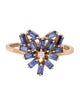 Suzanne Kalan 18K Sapphire & Diamond Small Curved Cocktail Ring