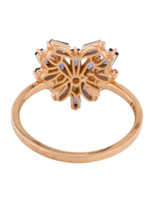 Suzanne Kalan 18K Sapphire & Diamond Small Curved Cocktail Ring