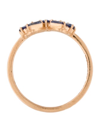 Suzanne Kalan 18K Sapphire & Diamond Small Curved Cocktail Ring