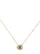 Suzanne Kalan 18K Turquoise & Diamond Evil Eye Pendant Necklace