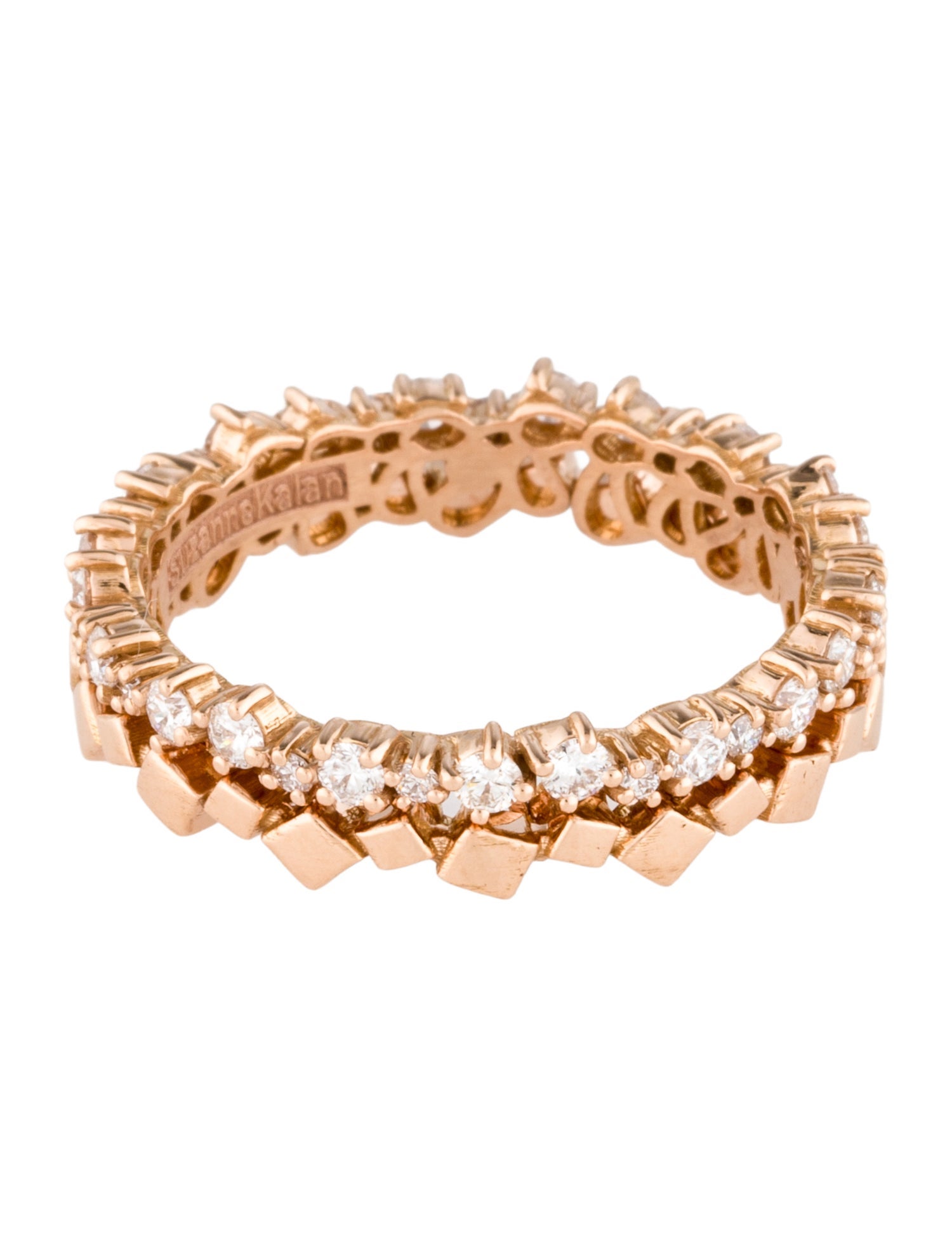 Suzanne Kalan 18K Diamond Mini Golden Eternity Band