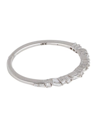 Suzanne Kalan 18K Diamond Classic Thin Mix Half Band